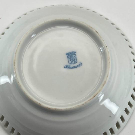 Set of 6: Schumann Bavaria/Arzberg Reticulated Porcelain Berry Bowls (Fruit Design) Vintage 1950s For Sale - Image 16 of 18