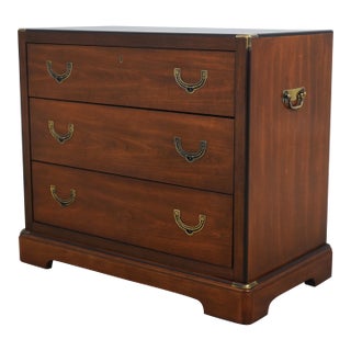 National Mt Airy 3 Drawer Cherry Campaign Chest For Sale