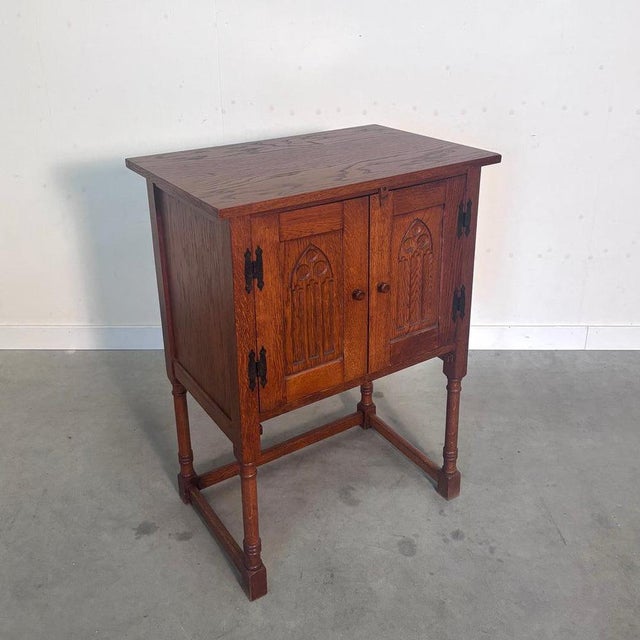 Vintage Oak Hall Cabinet, 1960s For Sale - Image 6 of 12