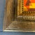 Abstract 1970’s Abstract Geometric Watercolor Painting in Chunky Carved Wood Frame For Sale - Image 3 of 4