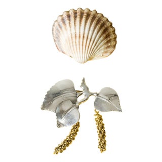 Gilded Silver Brooch by Gertrud Engel, 1948 For Sale
