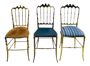 Vintage High Style Brass Chiavari Chairs