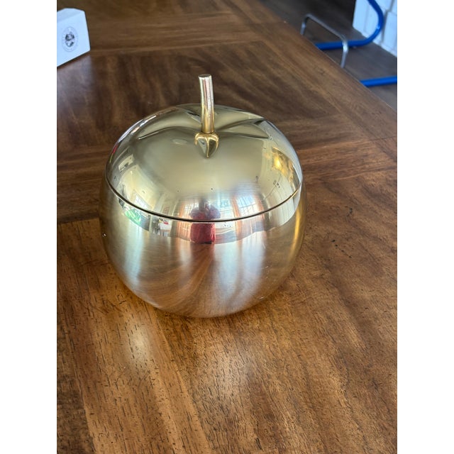 Vintage Apple-Form Lidded Ice Bucket / Decorative Container – Mid-Century Modern Sculptural Decor For Sale In Seattle - Image 6 of 15