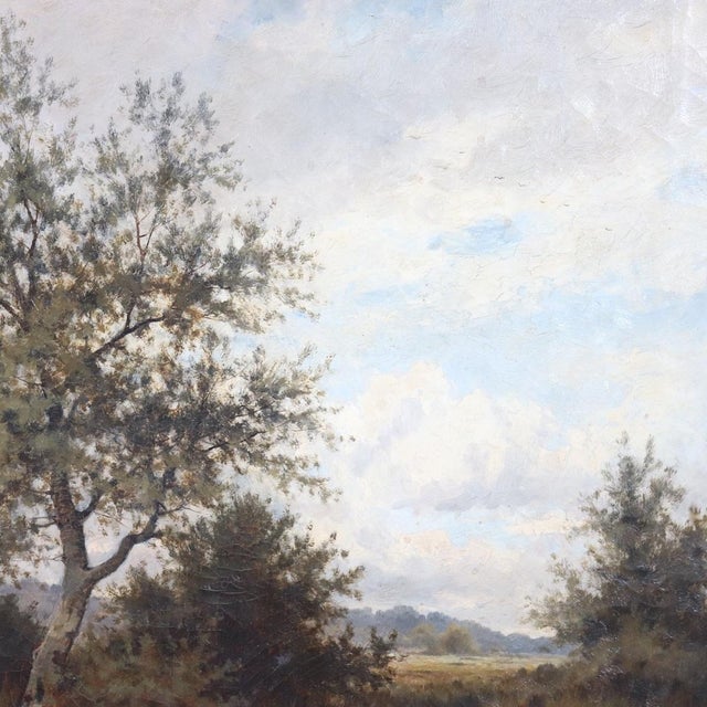 J. Paulman, River Landscape, Oil Painting on Canvas, Late 19th Century, Framed For Sale - Image 5 of 15