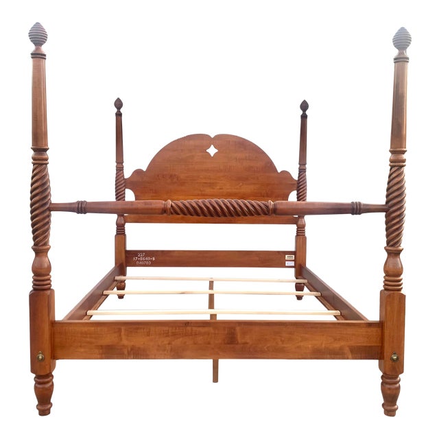 1980s Ethan Allen Country Crossings Queen Bedframe Chairish