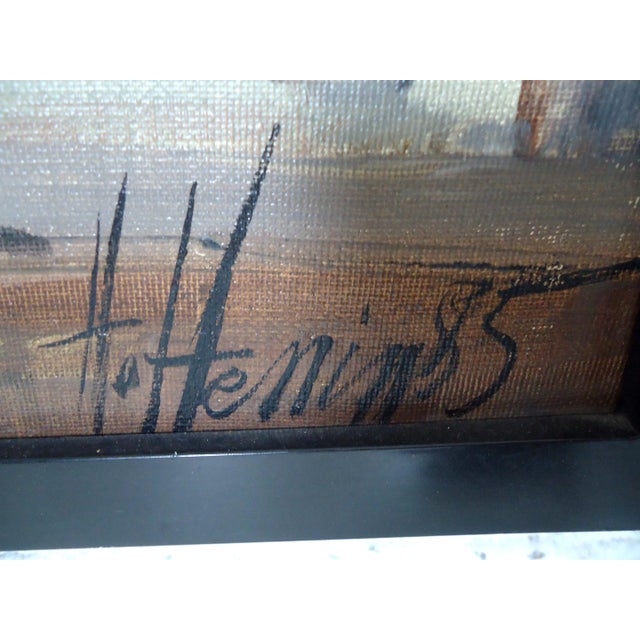 1960s 1960s Modern Painting of an Artist Painting For Sale - Image 5 of 13