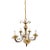 Early 20th Century Ornate Art Nouveau Brass Chandelier For Sale