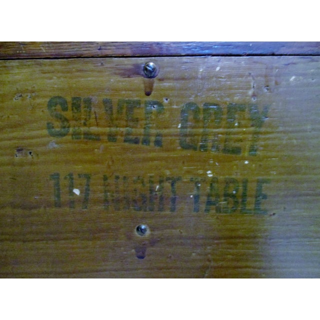 1950s Robsjohn-Gibbings Style Mid-Century Modern Walnut 3-Drawer Nightstand For Sale - Image 10 of 13