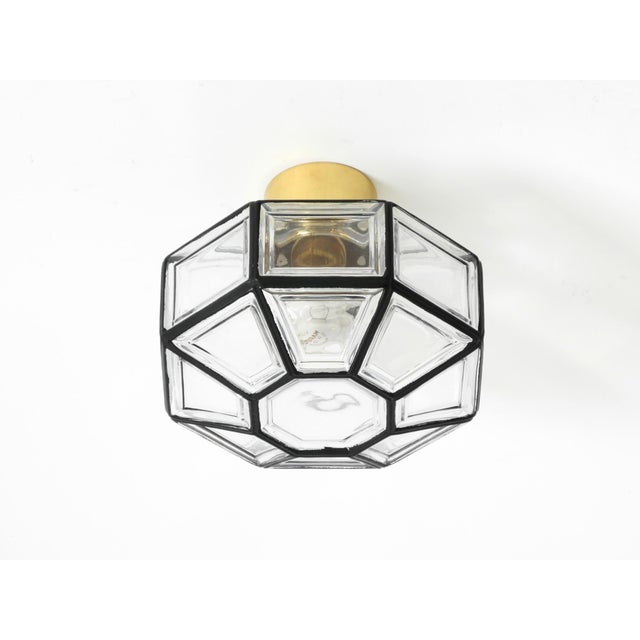 Model 2756 Octagon Ceiling Lamp in Glass from Limburg, 1970s For Sale - Image 4 of 18
