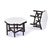 Pair of Ficks Reed Dark Rattan and White Hexagon Side Tables 1950s For Sale - Image 6 of 12
