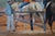 Mid 20th Century Circa 1967 Charles Apt Thoroughbred Paddock Oil Painting—Gallery Framed For Sale - Image 5 of 16