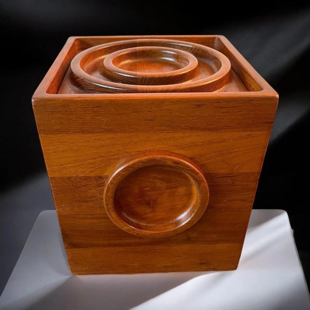 Brown Ice Bucket in Teak by Jens Quistgaard For Sale - Image 8 of 13
