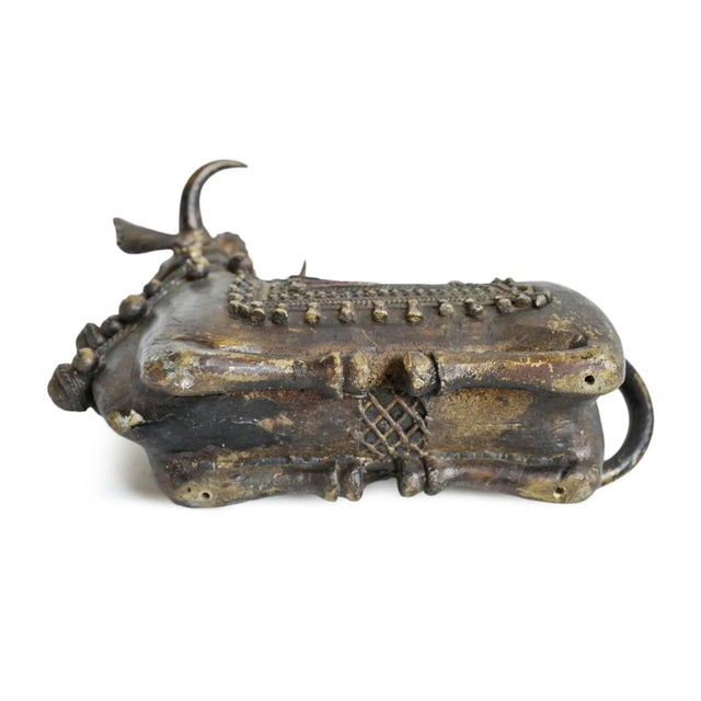 Early 20th Century Antique Brass Nandi Bull India For Sale - Image 5 of 9