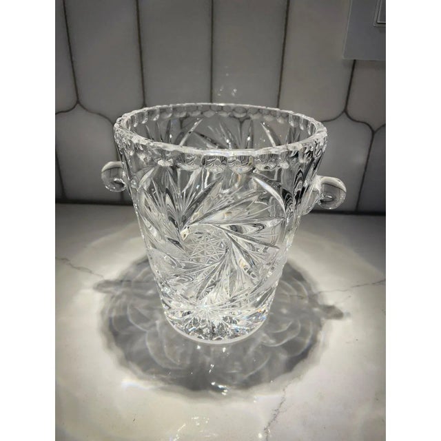 Transparent Mid to Late 20th Century Crystal Ice Bucket For Sale - Image 8 of 10