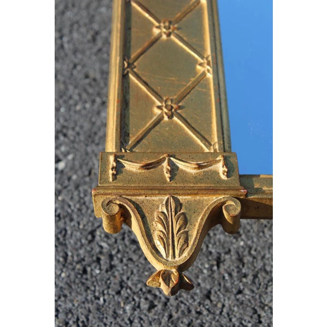 Carvers' Guild Hepplewhite Trumeau Antique Gold Mirror For Sale - Image 10 of 18