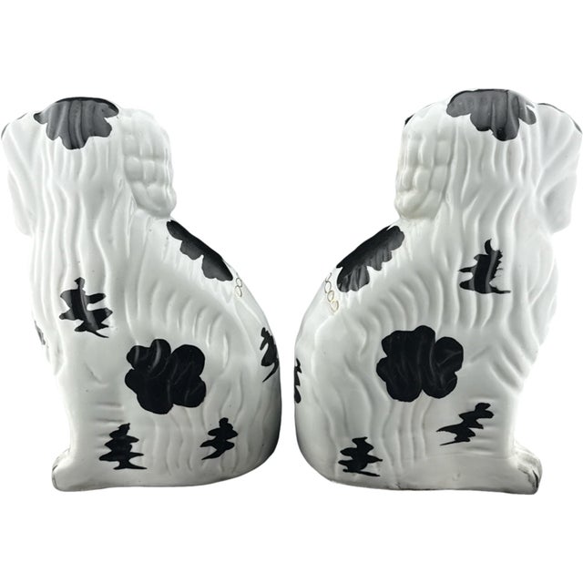 Large Staffordshire Spaniel Dog and Pup Figurines For Sale - Image 4 of 9