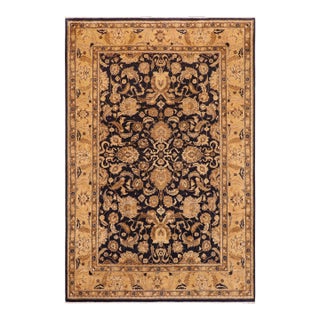 1990s Classic Ziegler Blue Tan Hand-Knotted Wool Rug - 9'8'' X 13'2'' For Sale