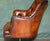 Vintage Tufted Leather Chesterfield Captain's Desk Chair For Sale - Image 17 of 18