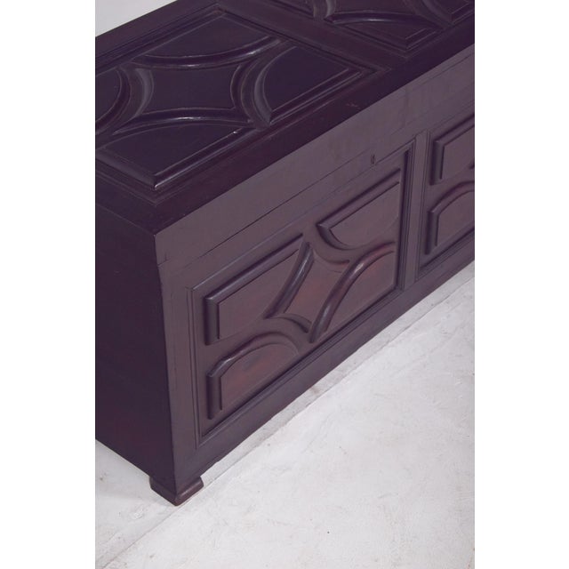Brown Portuguese Padded Pine Chest, 1890s For Sale - Image 8 of 11
