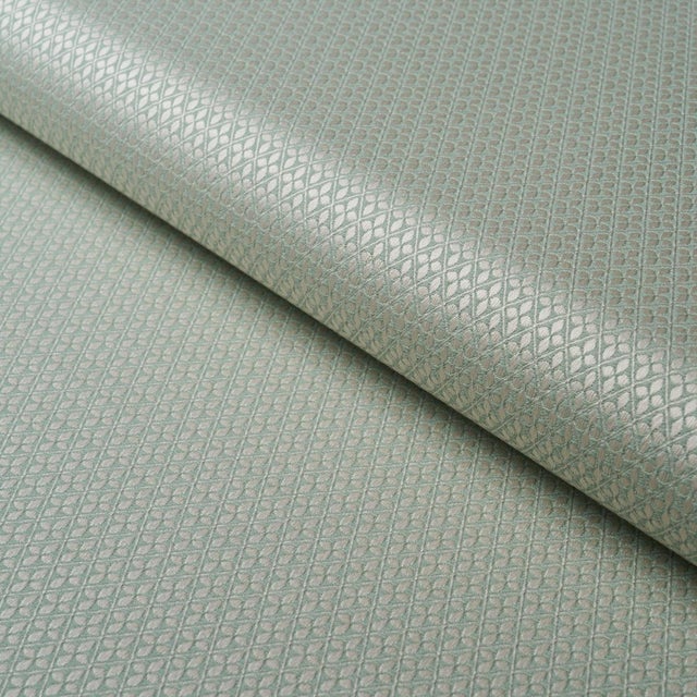 Traditional Sample - Schumacher Adams Damask Fabric In Green For Sale - Image 3 of 4