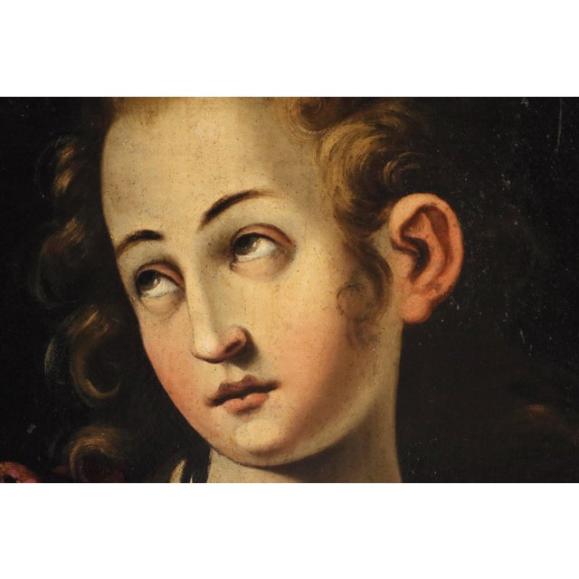 Workshop of Simone de Magistris, Saint Genesius de Magistris, 1600, Oil on Canvas For Sale - Image 7 of 16