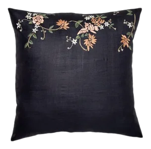 Pearle Black Pillow Case, 20" x 20"