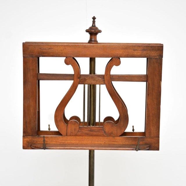 Antique Victorian Carved Walnut Music Stand, 1860 For Sale - Image 4 of 13