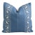 Designer Lisa Fine Indigo Blue Baroda II Feather/Down Pillow For Sale