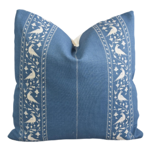 Designer Lisa Fine Indigo Blue Baroda II Feather/Down Pillow