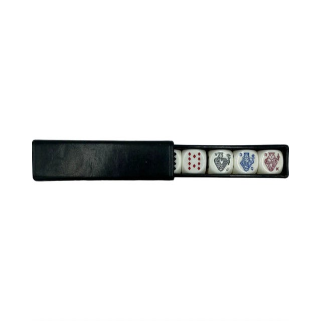 Ivory Vintage Asprey London Set 5 Dice Black Leather Case For Sale - Image 8 of 11