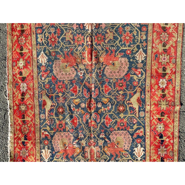 Antique Persian Hand Knotted Malayer Rug For Sale - Image 4 of 9
