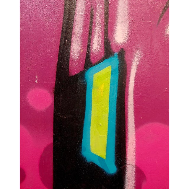 Ernest Zacharevic Abstract Graffiti in Shade of Pink -Oil Painting For Sale - Image 4 of 9