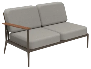Nature Bronze Double Right Modular Sofa by Mowee