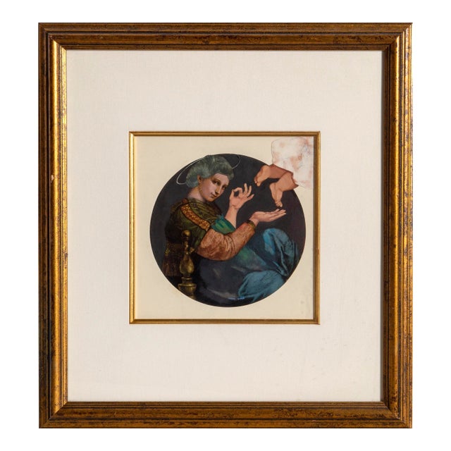 Madonna and Child, Carol Wald Mixed Media Collage, Signed Lower For Sale