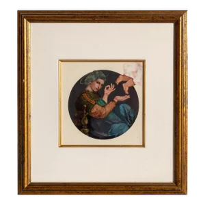 Madonna and Child, Carol Wald Mixed Media Collage, Signed Lower