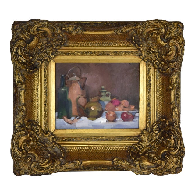 Vintage Modernist Post Impressionist Still Life Painting For Sale