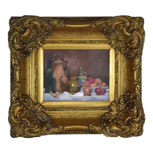 Vintage Modernist Post Impressionist Still Life Painting