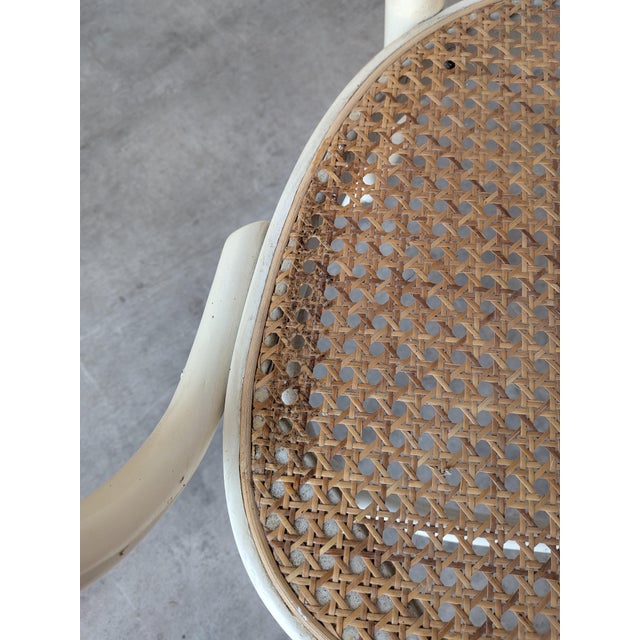 Vintage Dining Chair in White Beech and Bentwood Cane Seat, 1970s For Sale - Image 15 of 18
