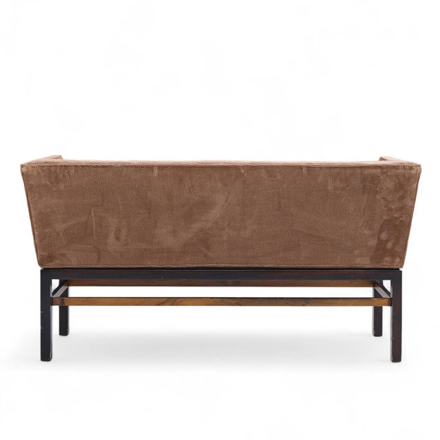 Edward Wormley for Dunbar Mid Century Rosewood and Mahogany Settee Bench For Sale In Chicago - Image 6 of 10