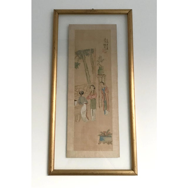 Early 20th Century Chinese Watercolor Painting, Framed For Sale - Image 4 of 9