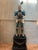 Gothic Vintage Life-Size Medieval Bronze Knight Statues on Rolling Mounted Bases – Pair For Sale - Image 3 of 6