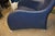 Montis Vintage Pair Gerard Van Den Berg Montis Blue Leather Loge Easy / Lounge Chairs & Footstools For Sale - Image 4 of 18