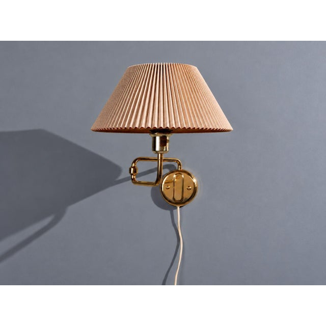 1970s Mid-Century Modern Raf, Swedish Modern, Articulating Wall Light, Brass For Sale - Image 4 of 14