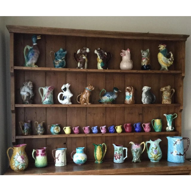 1880s Large English Majolica Japanese Style Pitcher For Sale In Austin - Image 6 of 6