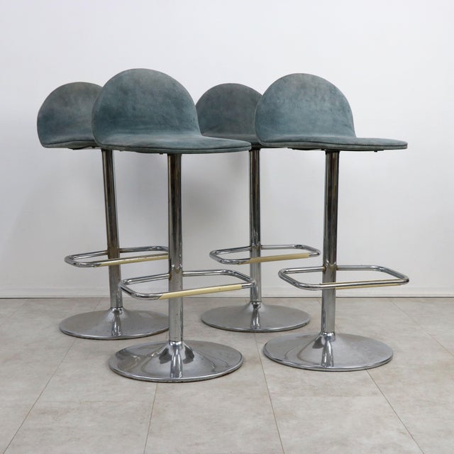 Space Age Bar Stools, Italy, 1970s, Set of 4 For Sale - Image 10 of 12