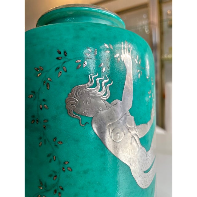Ceramic Argenta Vase by Wilhelm Kåge for Gustavsberg, 1940 For Sale - Image 6 of 9