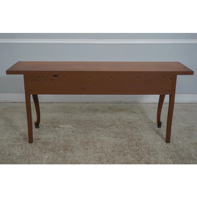 Drexel Country French Walnut 3 Drawer Sofa Table For Sale - Image 10 of 12