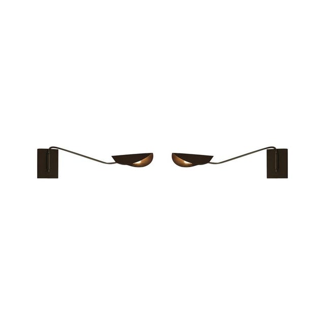 Small Plume Wall Lamps in Lacquered Metal by Christophe Pillet for Oluce, Set of 2 For Sale - Image 6 of 16