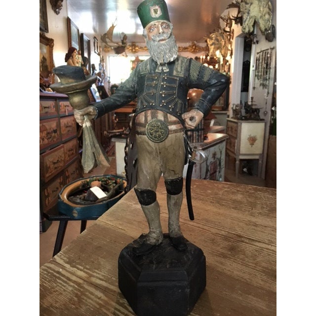 19th Century 19th Century Hessian Soldier Wood Carving With Original Paint For Sale - Image 5 of 5