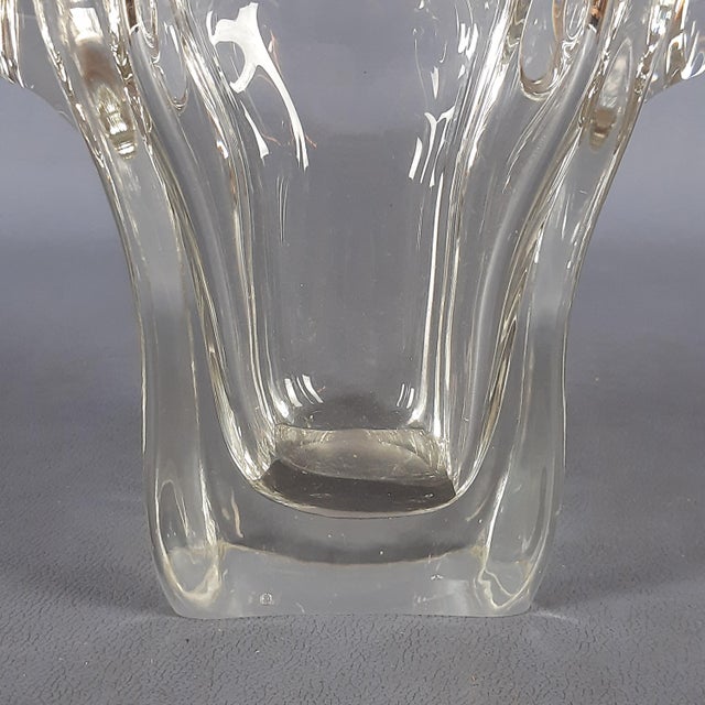 Modernist Bohemian Crystal Vase from Sklo Union, 1970s For Sale - Image 10 of 13